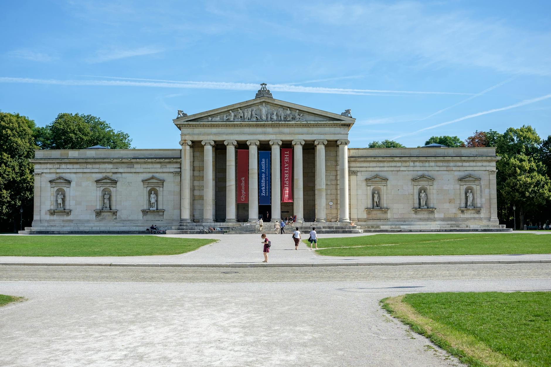 Maxvorstadt Munich museum district with art galleries and university buildings
