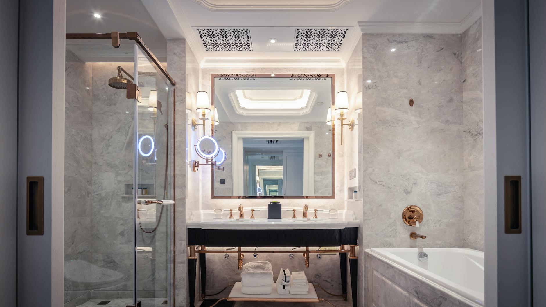 Where to Stay in Munich: Complete Accommodation Guide 9 Luxury Munich hotel bathroom with marble fixtures and modern amenities