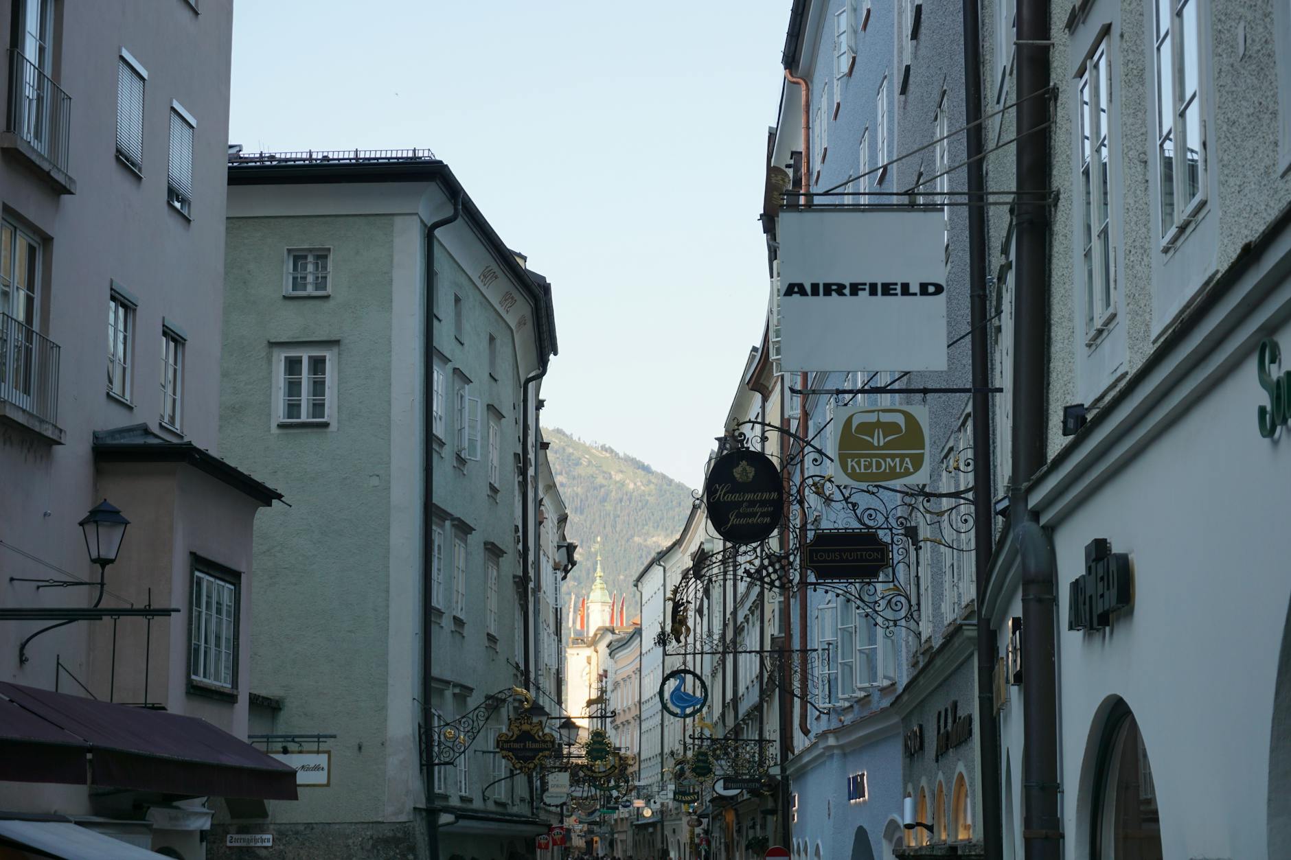 Salzburg Day Trip from Munich 5 Salzburg Getreidegasse old town shopping street narrow houses