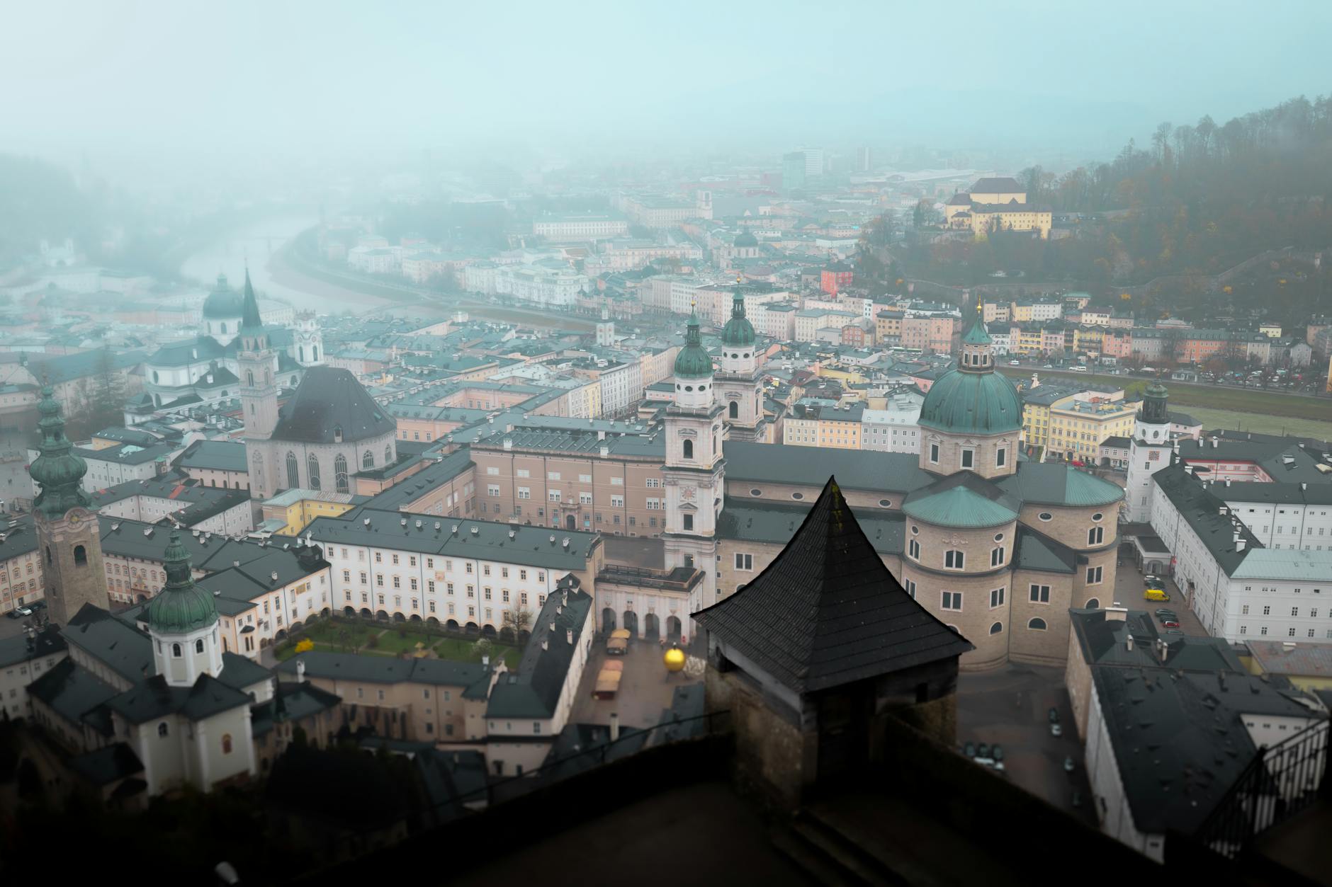 Salzburg Day Trip from Munich 2 Salzburg skyline Hohensalzburg fortress old town view