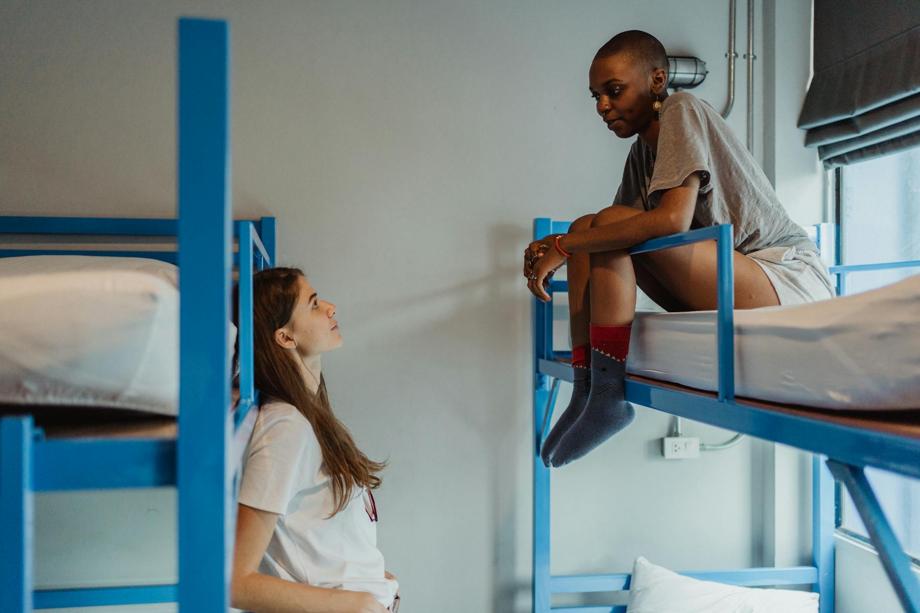 Hotel room with bunk for kids