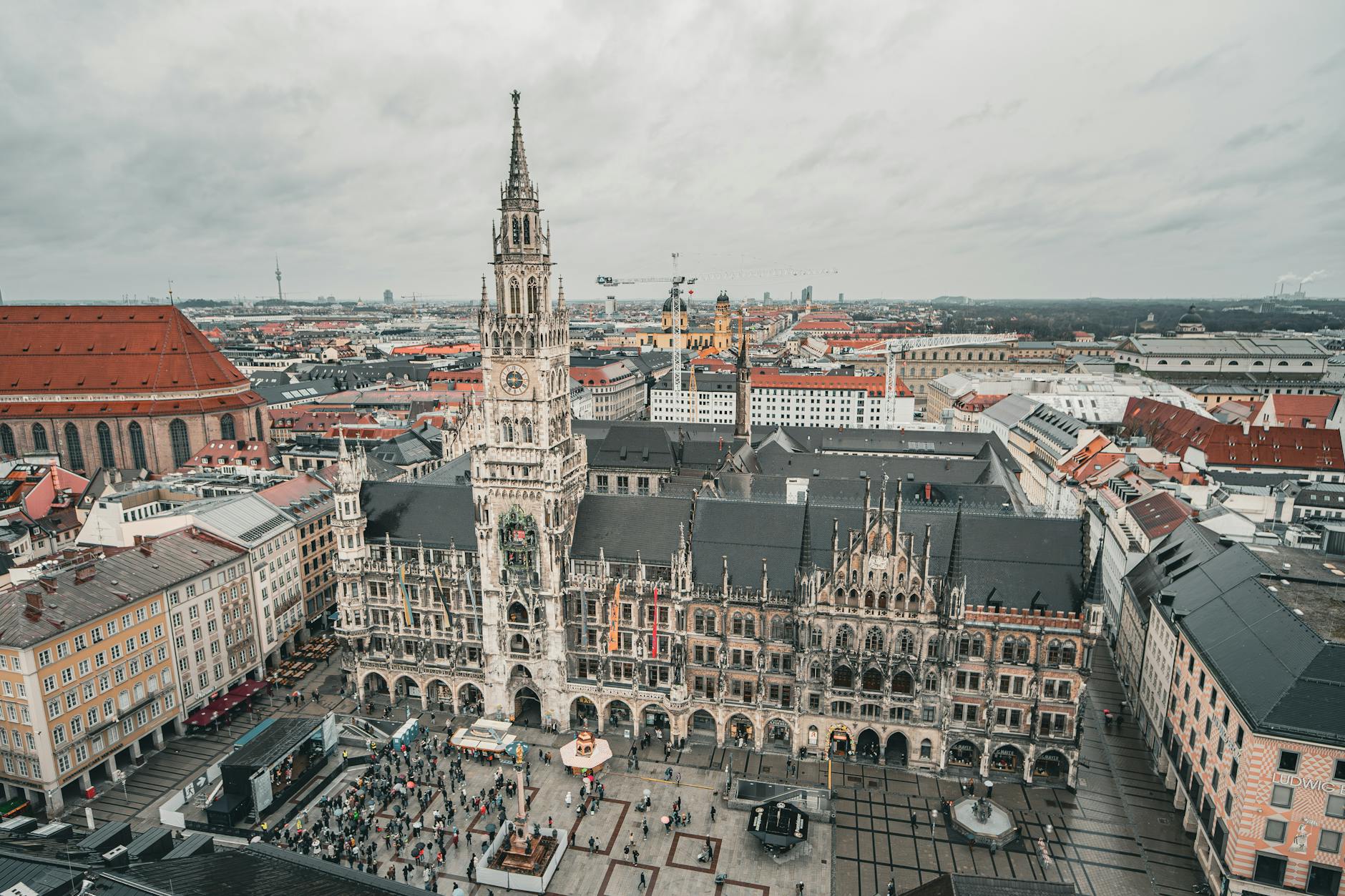 Munich Hidden Gems: 25 Secret Spots Most Tourists Miss 5 Hidden Munich viewpoint from Alter Peter tower over Marienplatz rooftops