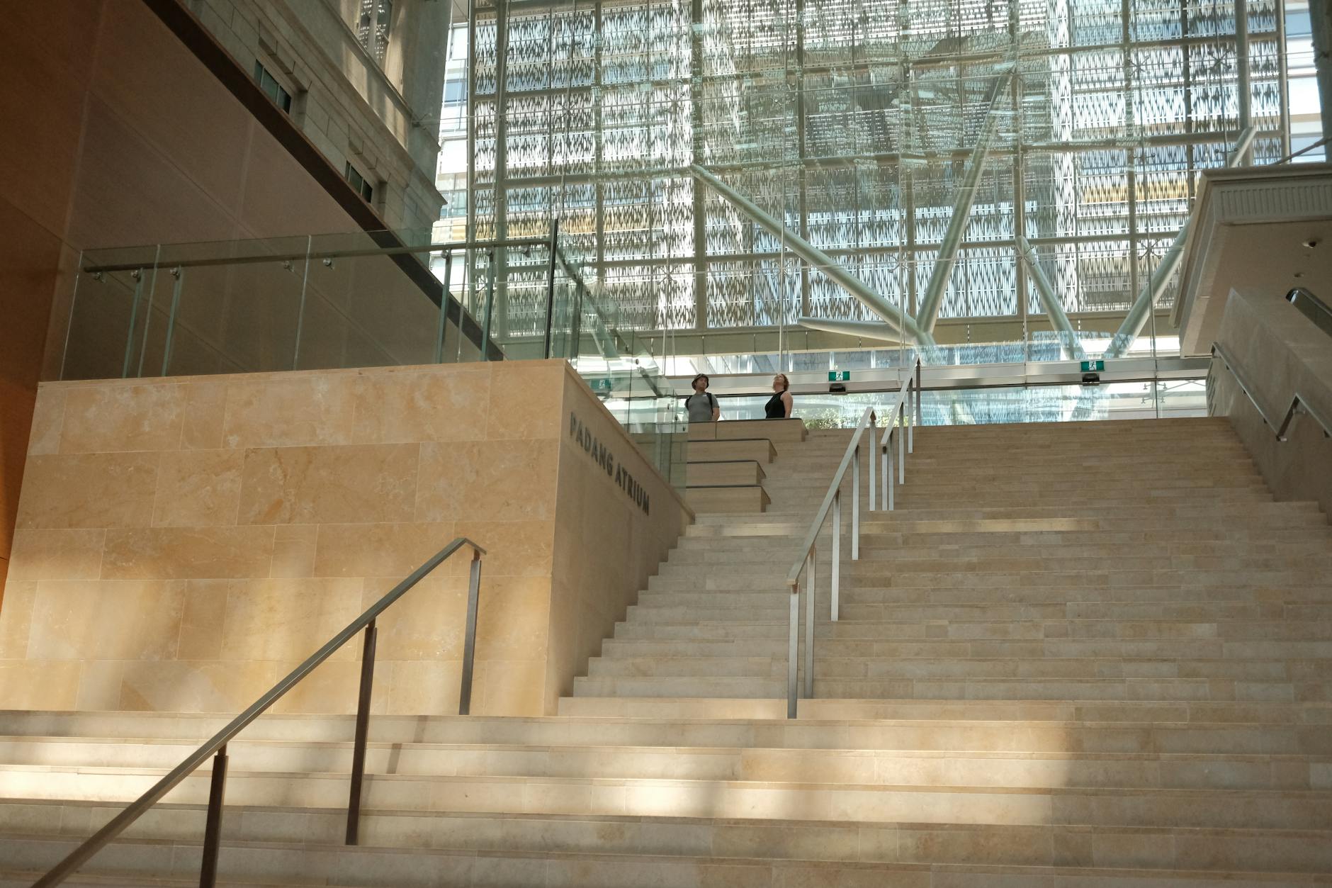 Modern art museum atrium