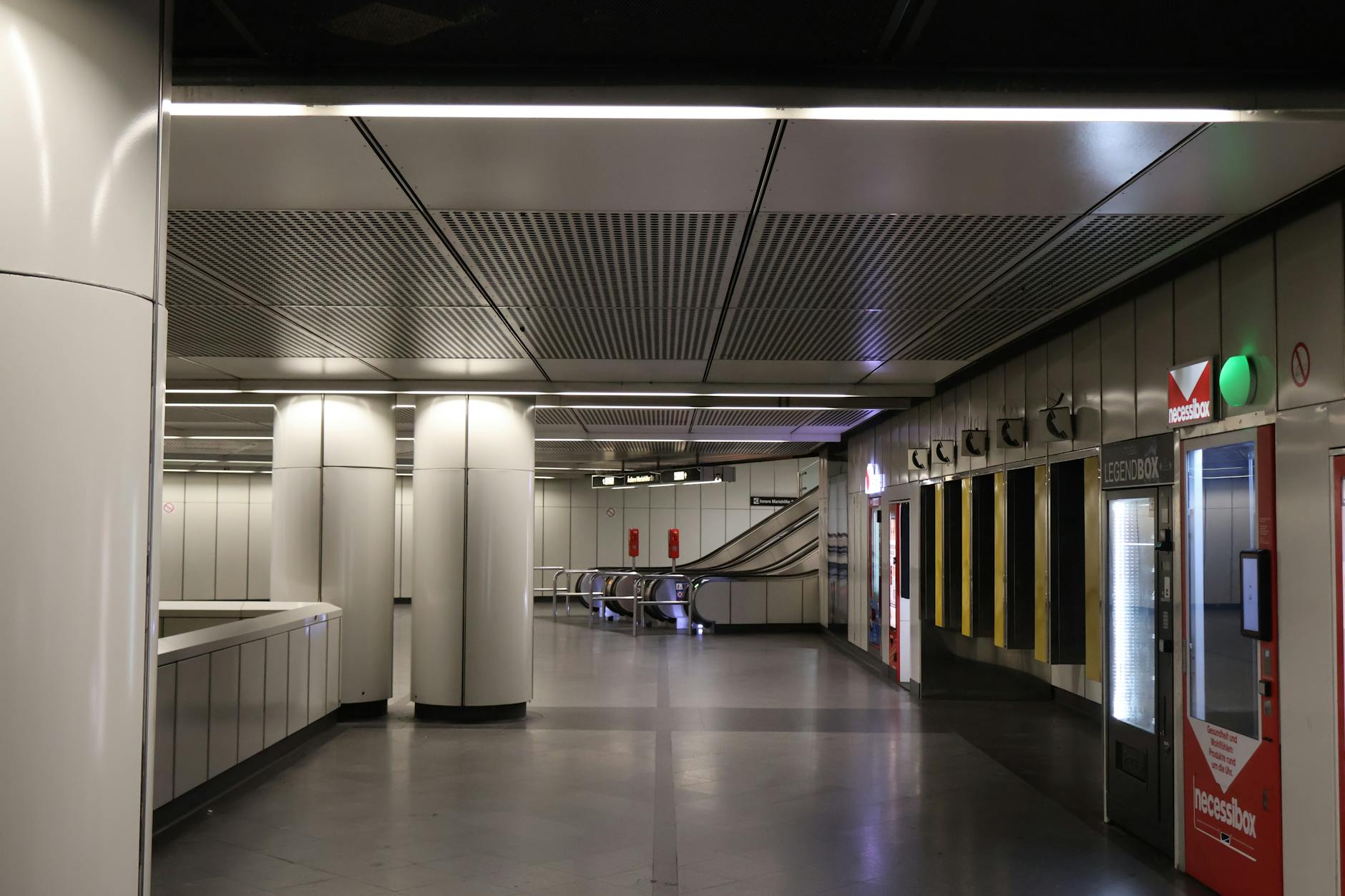 Subway elevator at station