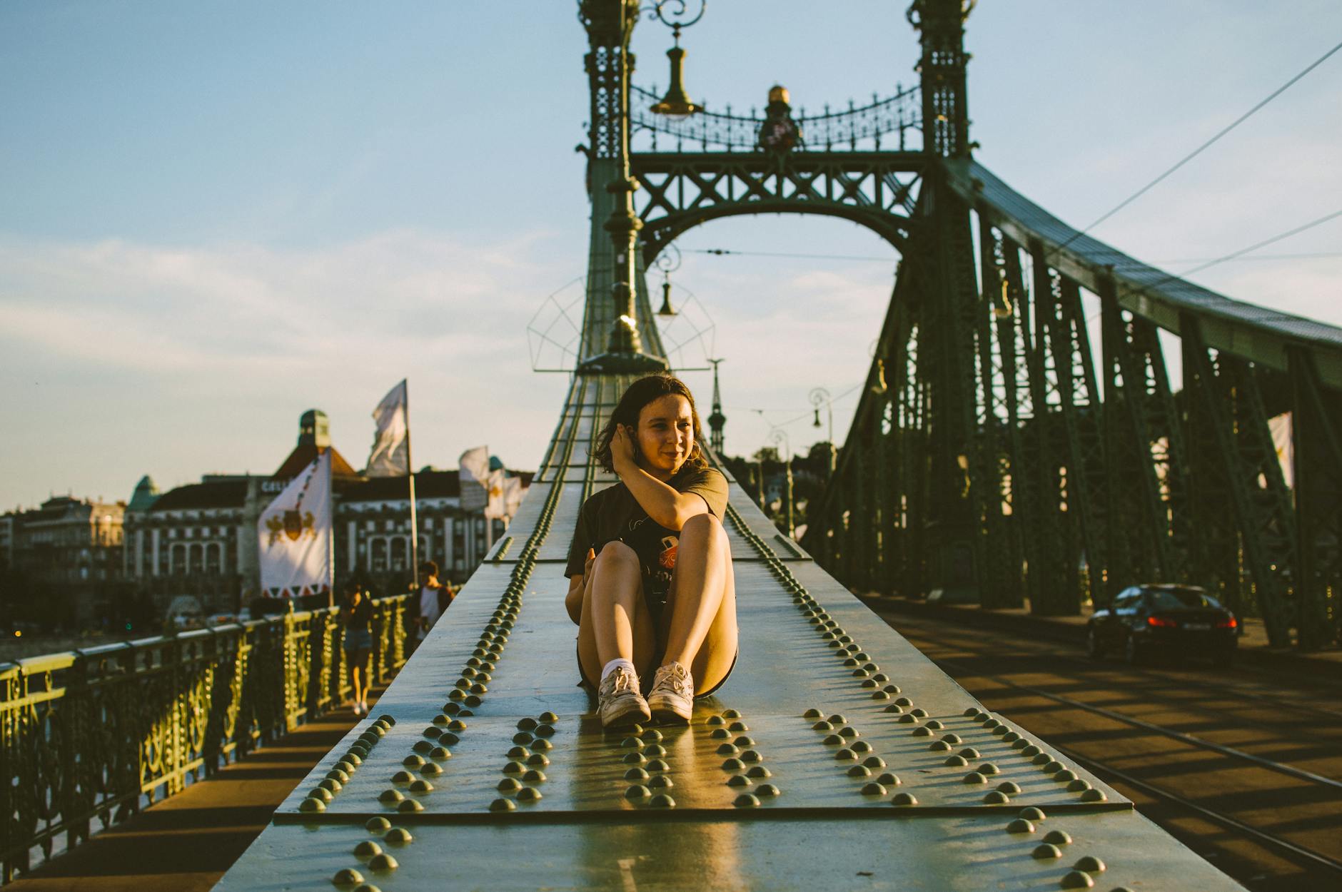 Teenagers travel city Europe