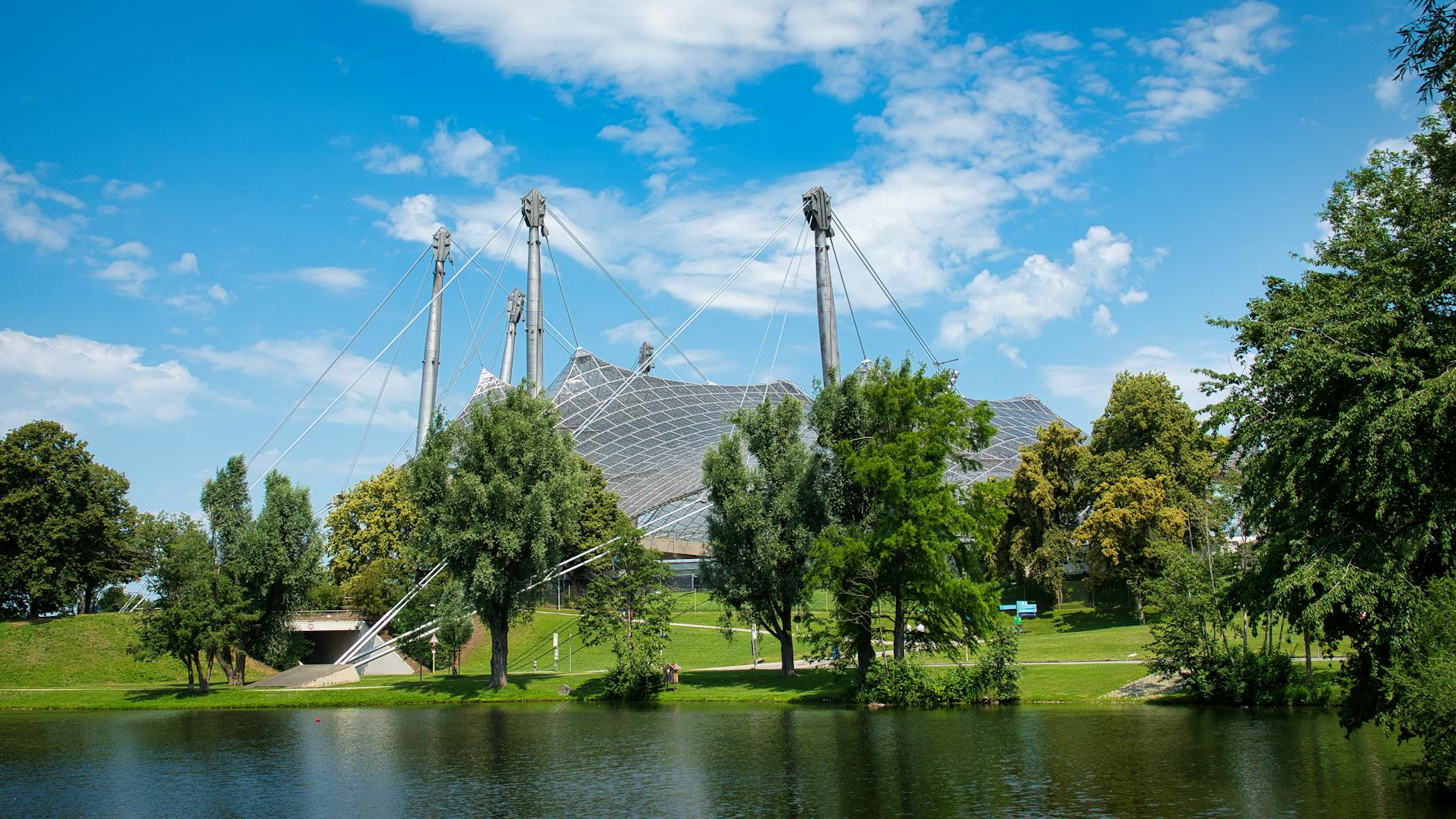 Munich 1972 Olympics tent-roof Olympiastadion Olympiapark Frei Otto architecture