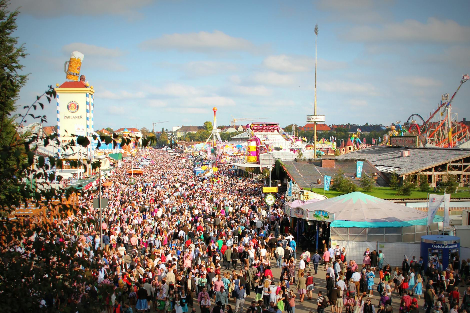 Where to stay Oktoberfest Munich Theresienwiese aerial view beer tents