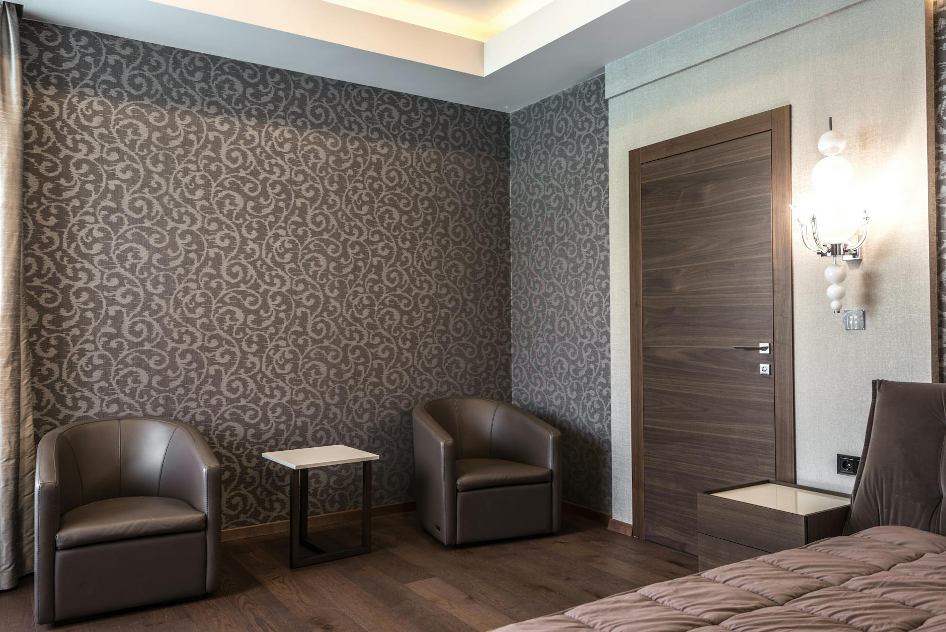 boutique hotels Munich design suite interior with city view stylish furnishings
