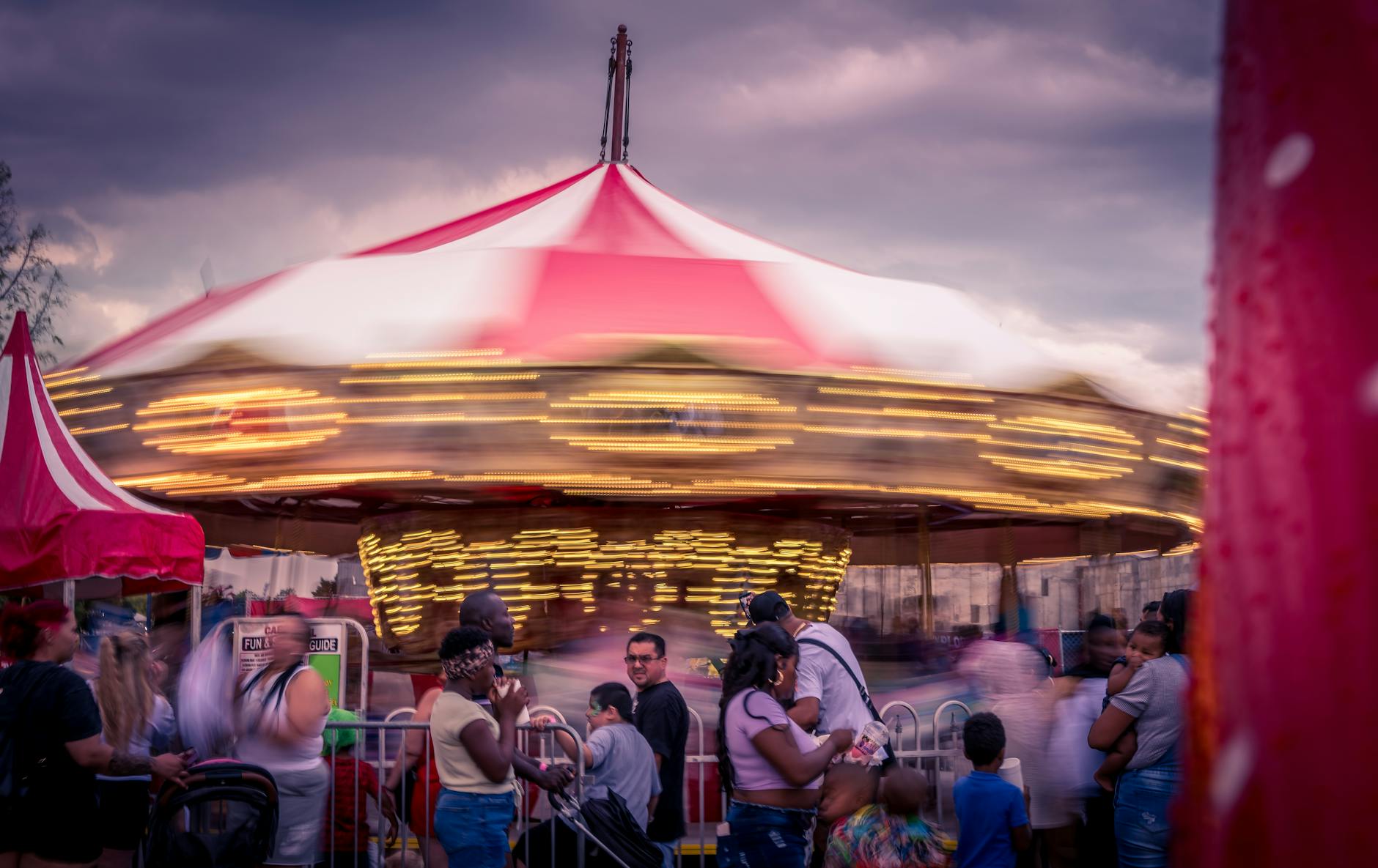 Oktoberfest with kids family carousel Wiesn Munich children rides