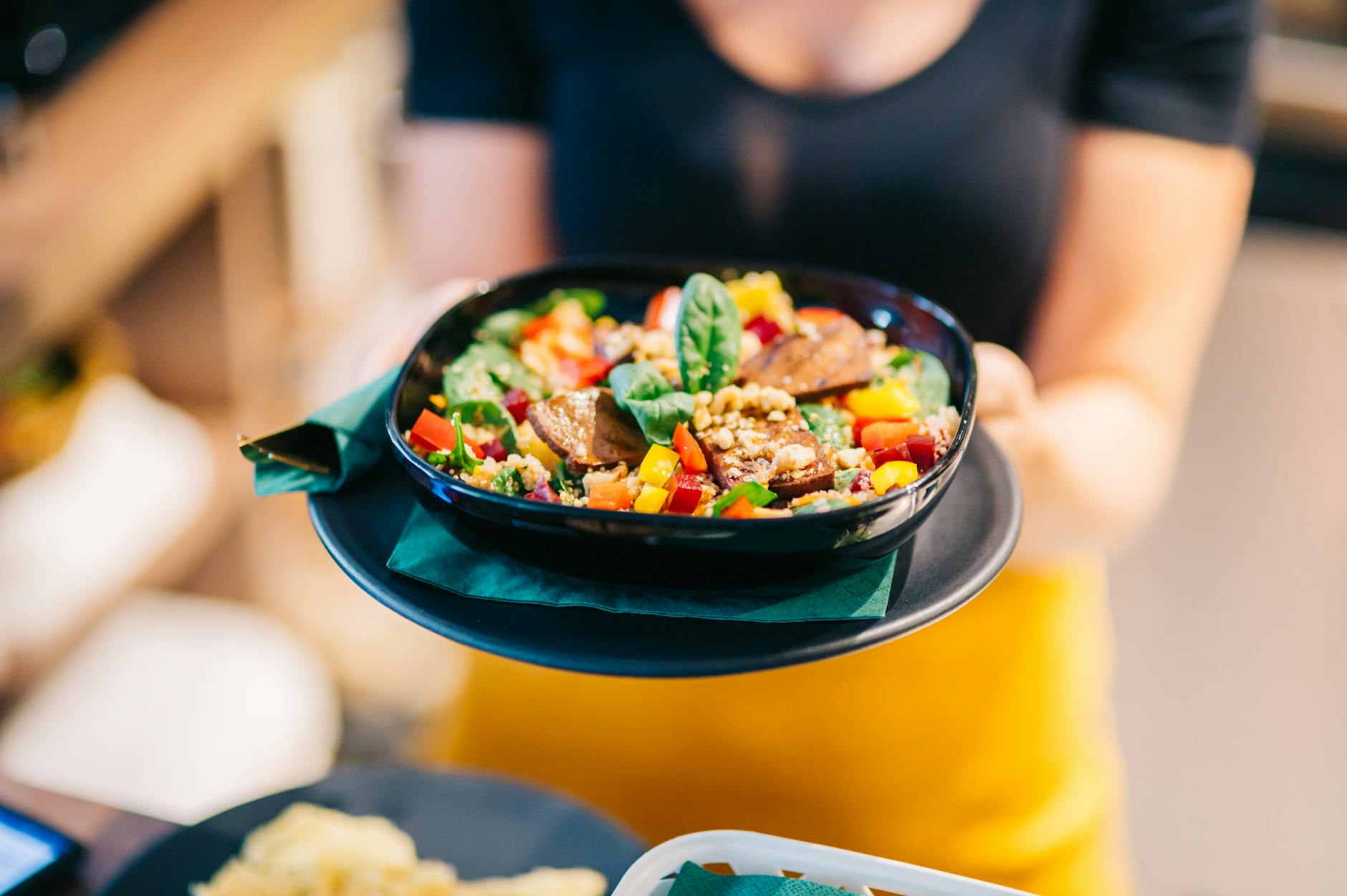 vegetarian restaurants Munich plant-based vegan plate fresh vegetables Bavaria