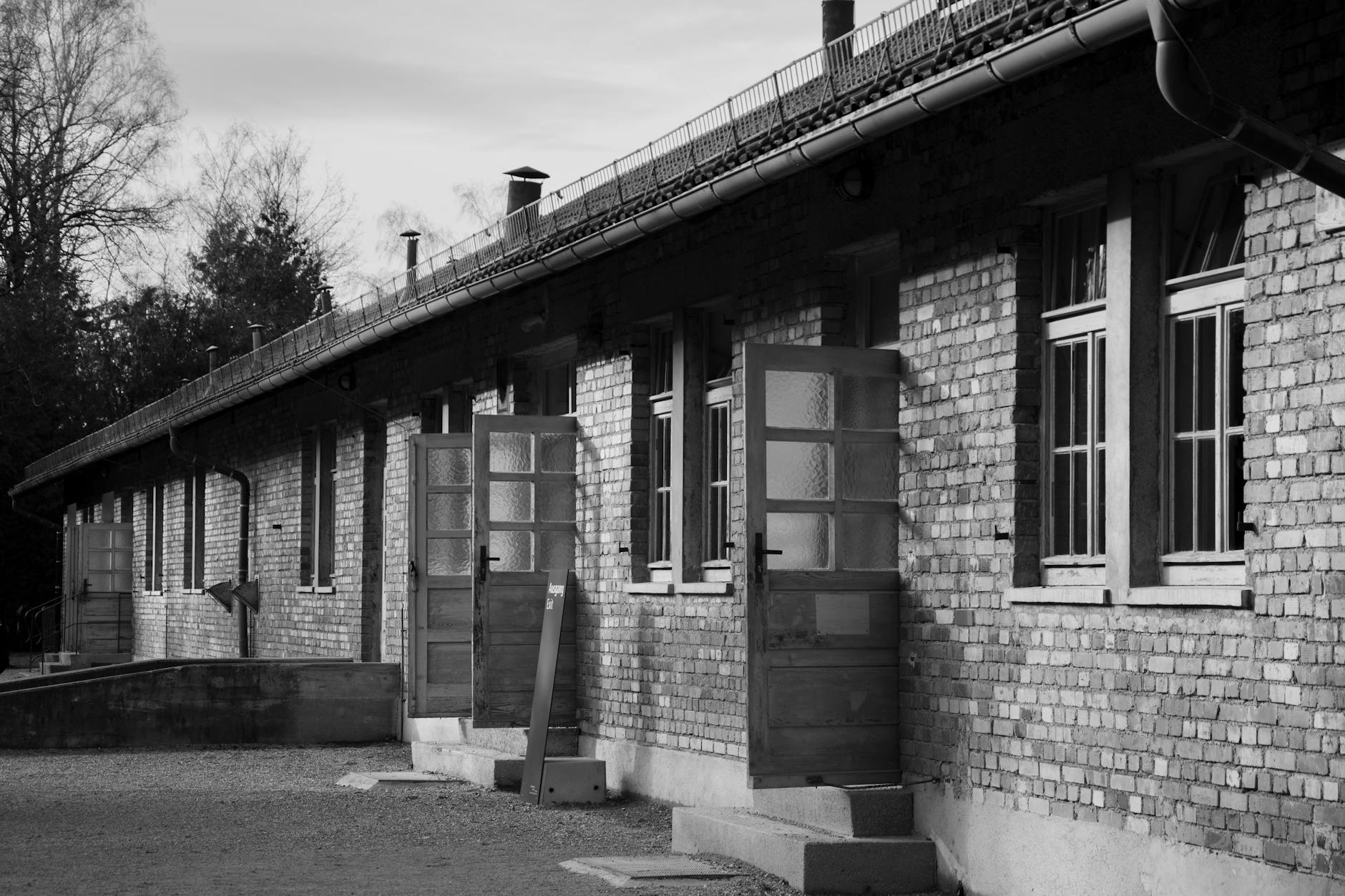 Dachau Memorial Day Trip from Munich 4 Reconstructed barracks and foundations at Dachau memorial site