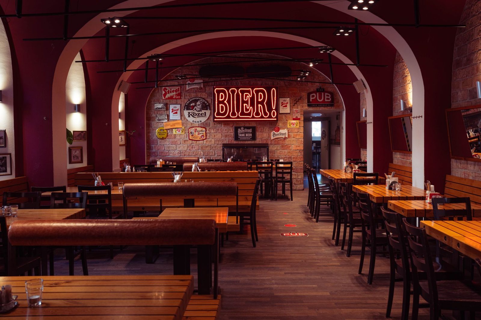 History of Munich: Medieval to Modern 7 Historic Bavarian beer hall interior in Munich with long wooden benches