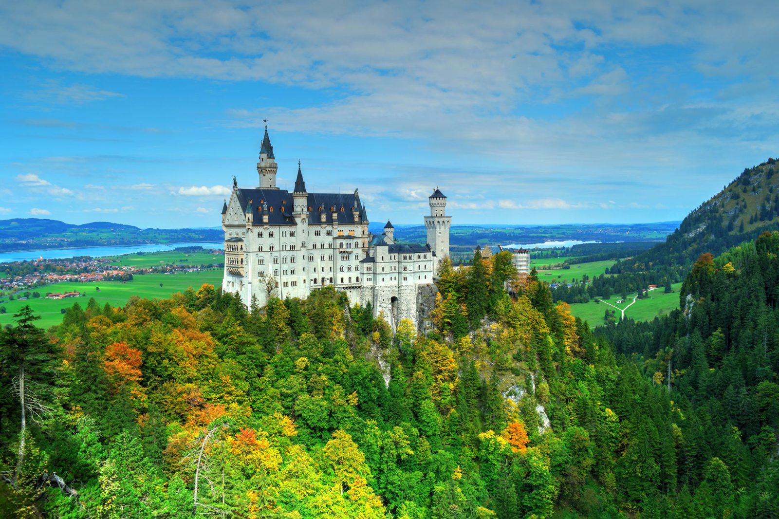 Neuschwanstein Castle Day Trip from Munich 8 Neuschwanstein Castle rising above the Bavarian forest near Fussen